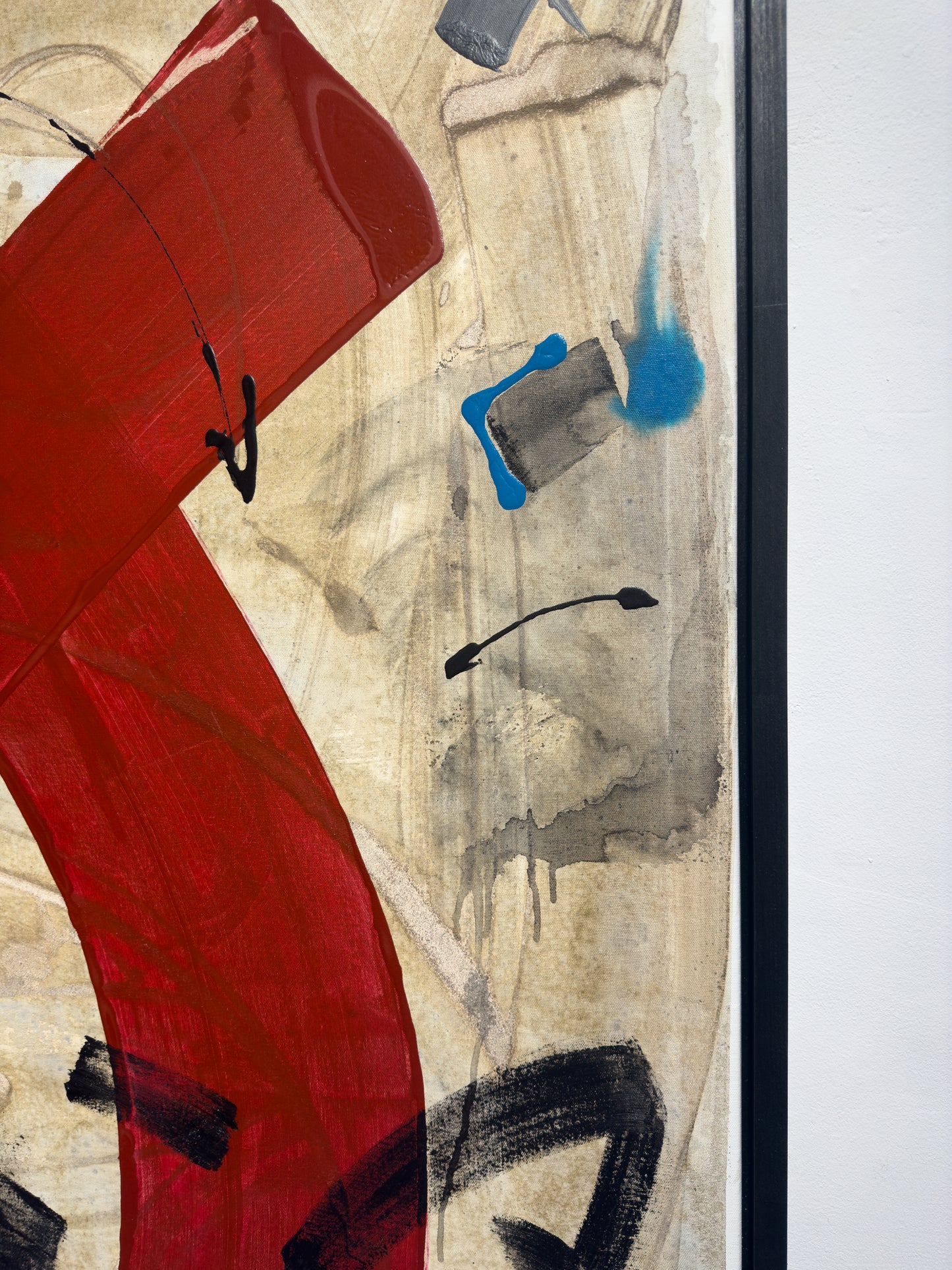 Jordi Artigas Acrylic and coffee painting Matiz Gallery in Barcelona, art exhibition Contrastes