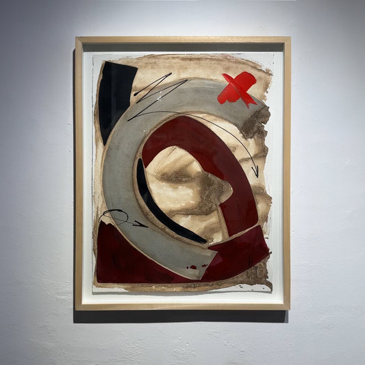 Acrylic painting in paper framed barcelona Jordi Artigas in matiz art gallery 